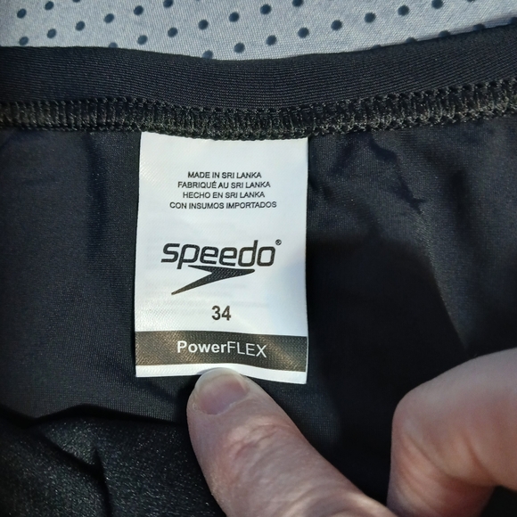 Speedo Mens Swimsuit Powerflex Eco Solid Swim Briefs black Size 34 Nwt - Picture 9 of 9